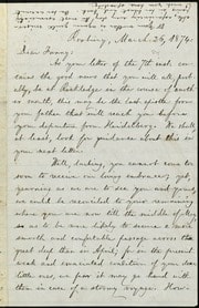 Cover of [Letter to] Dear Fanny [manuscript]