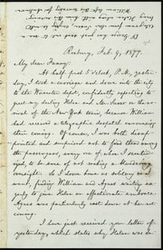 Cover of [Letter to] My dear Fanny [manuscript]
