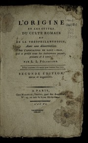 Cover of L'origine et les suites du culte romain et de la théophilantropie