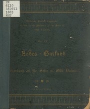 Cover of Loves garland, or, Posies for rings, hand-kerchers, & gloves, and such pretty tokens that lovers send their loves
