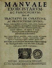 Cover of Manvale exorcistarvm ac parochorvm; hoc est, Tractatvs de cvratione ad protectione divina