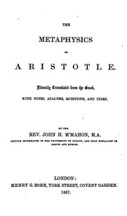 Cover of The Metaphysics of Aristotle