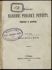 Cover of Moravské národní pohádky a pověsti
