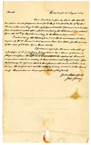 Cover of Young, John to Geo[rge] Escol Sellers, 1834 August 22