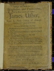 Cover of Strange and remarkable prophesies and predictions of the holy, learned and excellent James Usher, late L. Arch-Bishop of Armagh, and Lord Primate of Ireland|Strange and remarkable predictions of that holy, learned, and excellent Bishop, James Usher late Lord Primate of Ireland