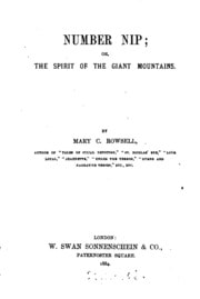Cover of Number Nip, or, The spirit of the Giant Mountains [microform]