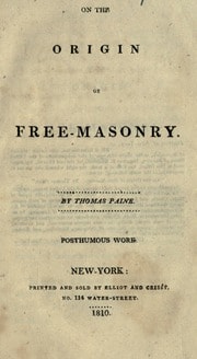 Cover of On the Origin of Free-Masonry