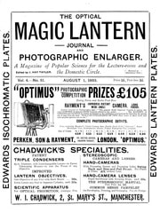 Cover of Optical Magic Lantern Journal (August 1889)