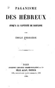 Cover of Paganisme des hébreux jusqu'à la captivité de Babylone