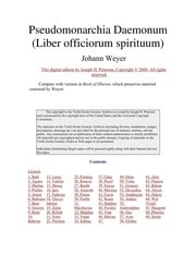 Cover of Pseudomonarchia Daemonium