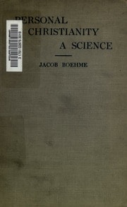 Cover of Personal Christianity, a Science: The Doctrines of Jakob Boehme, the God-Ttaught Philosopher