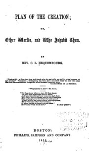 Cover of Plan of the creation; or, Other worlds, and who inhabit them