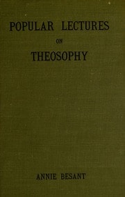 Cover of Popular Lectures on Theosophy