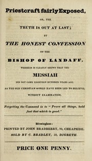 Cover of Priestcraft fairly exposed, or, The truth is out at last