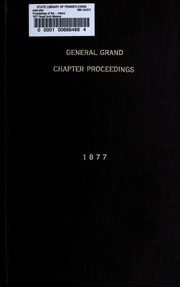 Cover of Proceedings of the ... triennial convocation of the General Grand Chapter of Royal Arch Masons of the United States of America