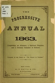 Cover of The Progressive annual for 1862[-1863]