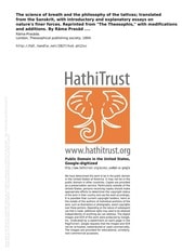 Cover of The science of breath and the philosophy of the tattvas