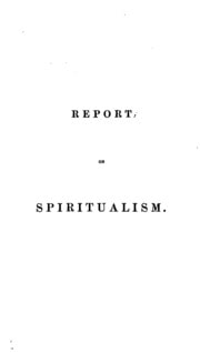 Cover of Report on spiritualism of the committee of the London Dialectical Society