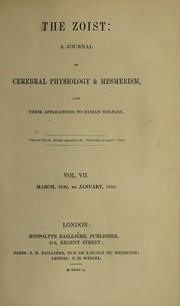 Cover of The Zoist. Volume 7, March 1849 - January 1850