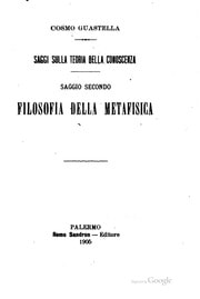 Cover of Saggi sulla teoria della conoscenza