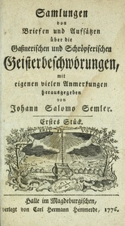 Cover of Samlungen von Briefen und Aufsätzen über die Gassnerischen und Schröpferischen Geisterbeschwörungen