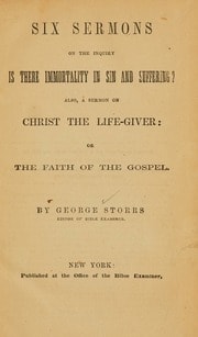 Cover of Six sermons on the inquiry is there immortality in sin and suffering?