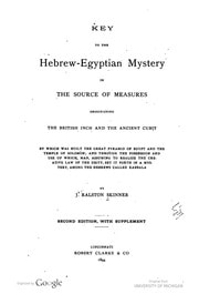 Cover of Key to the Hebrew-Egyptian mystery in the source of measures, etc