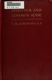 Cover of Spiritism and Common Sense