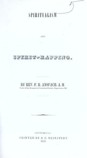 Cover of Spiritualism and spirit-rapping