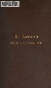 Cover of St. Andrew's Royal Arch Chapter, of Boston, Massachusetts