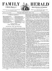 Cover of The Family Herald 9th June 1860