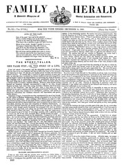 Cover of The Family Herald 15th December 1860