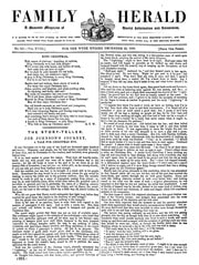 Cover of The Family Herald 22nd December 1860