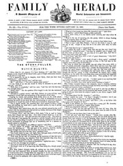Cover of The Family Herald 19th January 1861