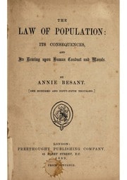 Cover of The Law Of Population