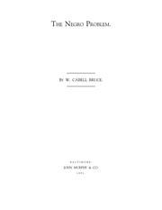 Cover of The Negro Problem