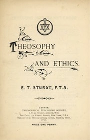 Cover of Theosophy and ethics