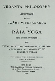 Cover of Vedânta philosophy; lectures