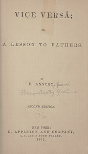 Cover of Vice Versâ: or, A Lesson to Fathers