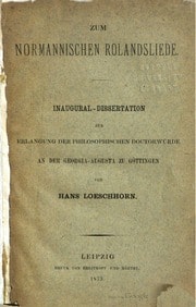 Cover of Zum normannischen Rolandsliede