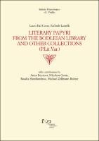 Cover of Literary Papyri from the Bodleian Library and Other Collections (P.Lit.Var.)
