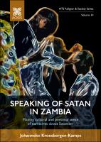 Cover of Speaking of Satan in Zambia