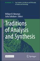 Cover of Traditions of Analysis and Synthesis