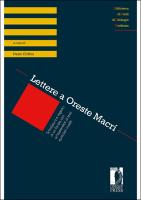 Cover of Lettere a Oreste Macrí