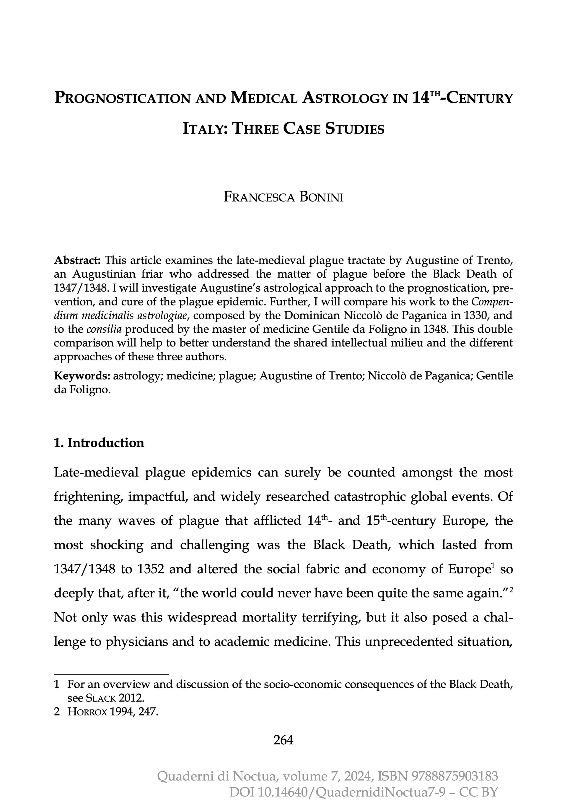 Cover of Prognostication and Medical Astrology in 14th-Century Italy: Three Case Studies