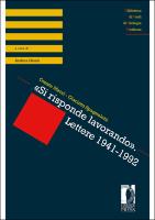 Cover of «Si risponde lavorando». Lettere 1941-1992