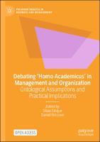 Cover of Debating ‘Homo Academicus’ in Management and Organization