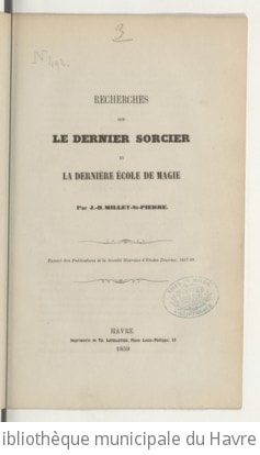 Cover of Recherches sur le dernier sorcier et la dernière école de magie