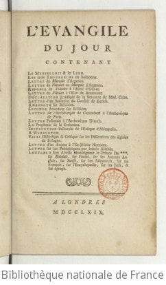 Cover of L'Évangile du jour, contenant