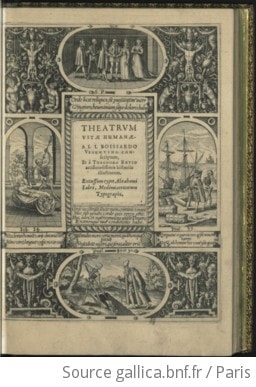 Cover of Theatrum vitae humanae. A I. I. Boissardo vesuntino conscriptum, et à Theodoro Bryio artificiosissimis historiis illustratum